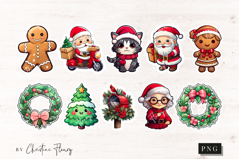 cute-christmas-stickers-png-bundle