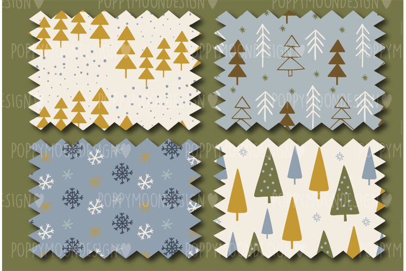 christmas-forest-paper-set