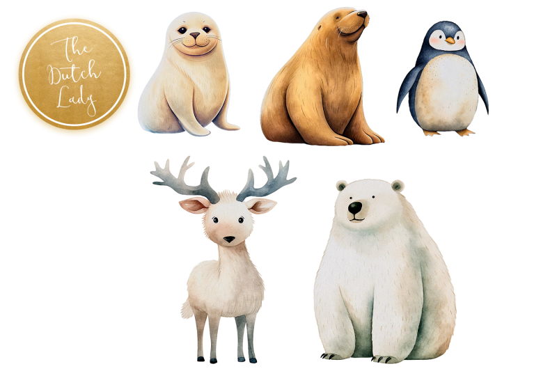 cute-arctic-animals-clipart-set