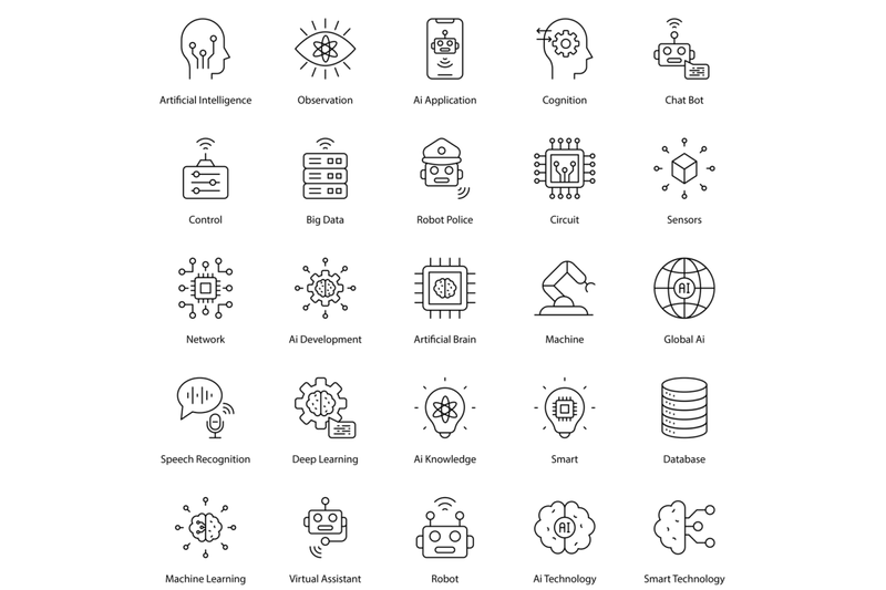 artificial-intelligence-icon-set