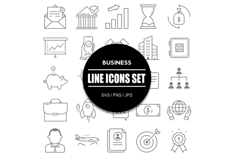 business-line-icons-set