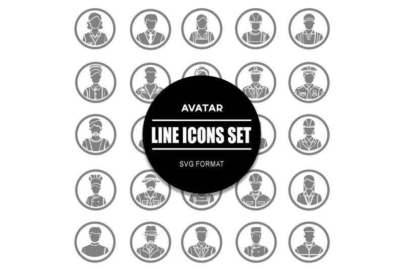 avatar-line-icons-set