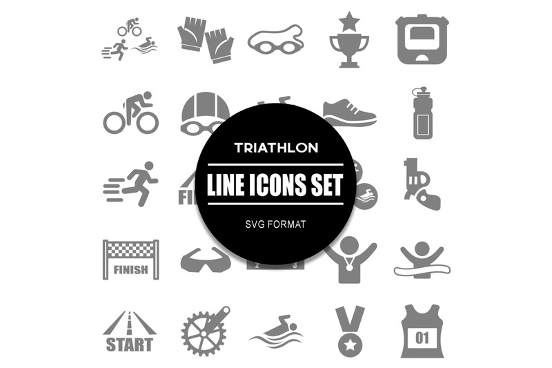triathlon-icon-set