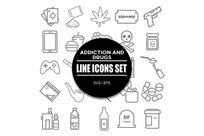 addiction-and-drugs-icon-set