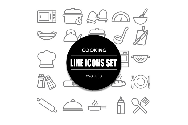 cooking-line-icons-set