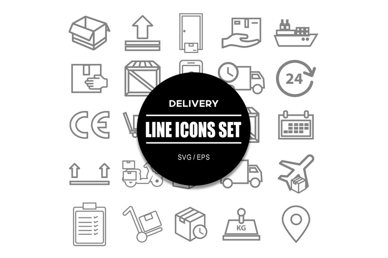 delivery-line-icon-set