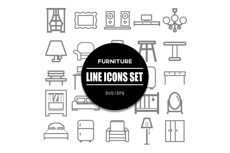 furniture-line-icon-set