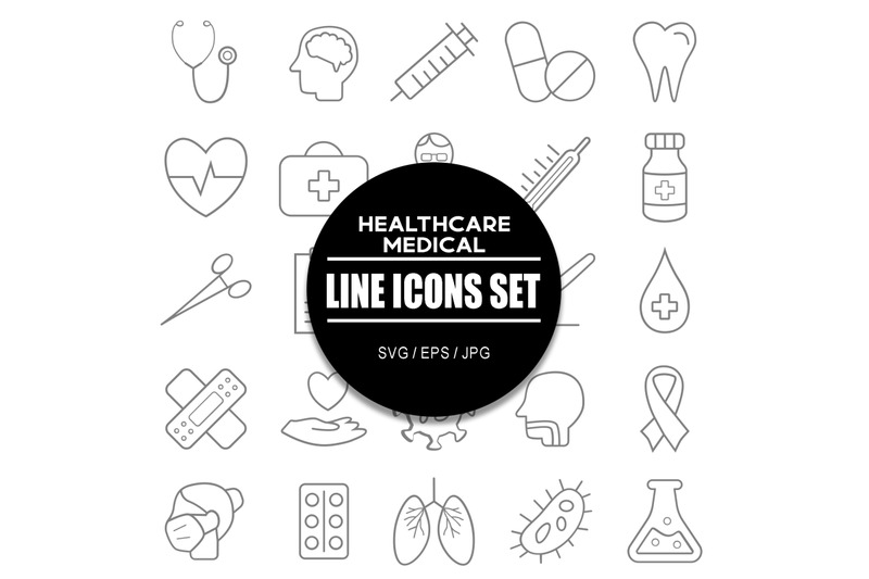 healthcare-medical-line-icons-set