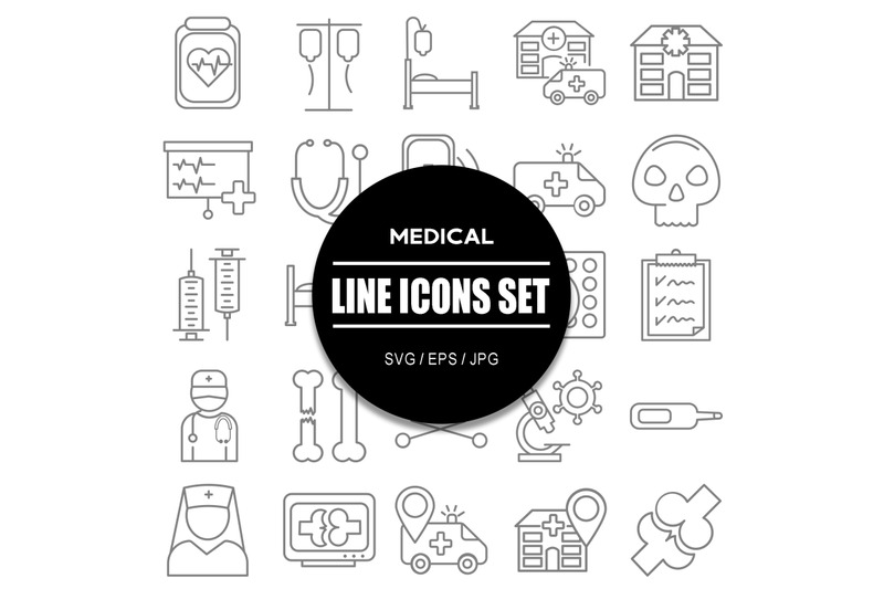 medical-line-icon-set