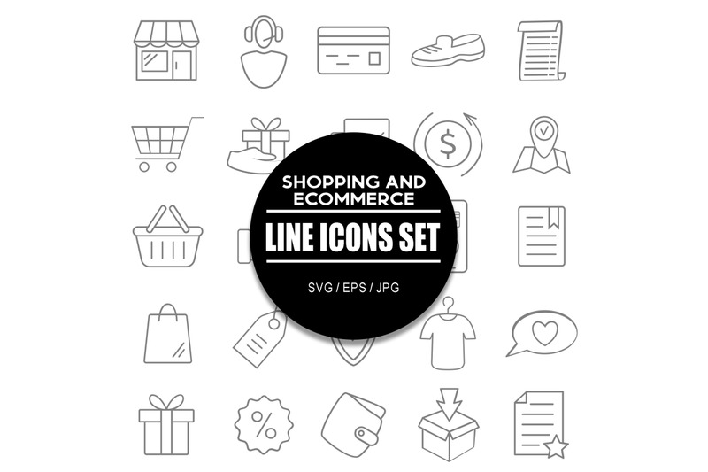 shopping-and-ecommerce-line-icons-set