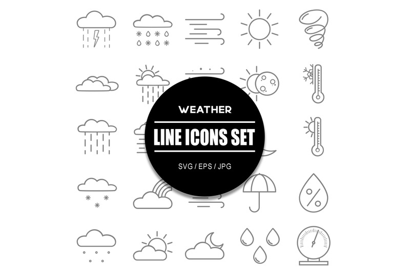 weather-line-icon-set