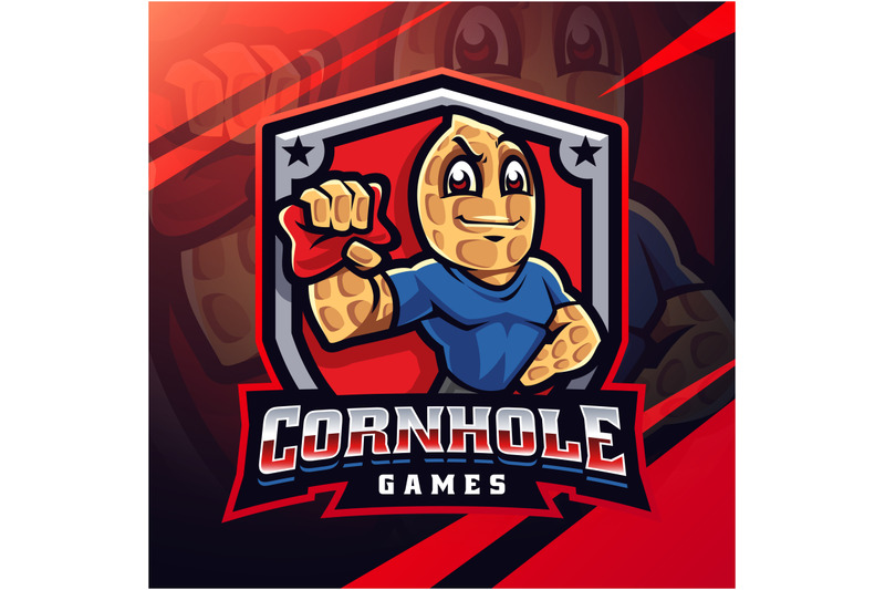 cornhole-games-esport-mascot-logo-design