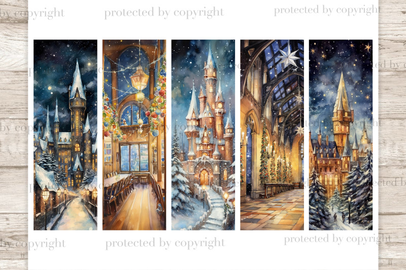 christmas-bookmark-magical-castle-printable