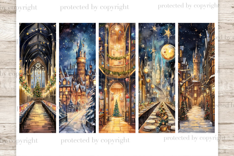 christmas-bookmark-magical-castle-printable