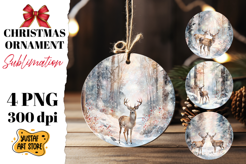 christmas-ornament-sublimation-christmas-deer-4-design-png