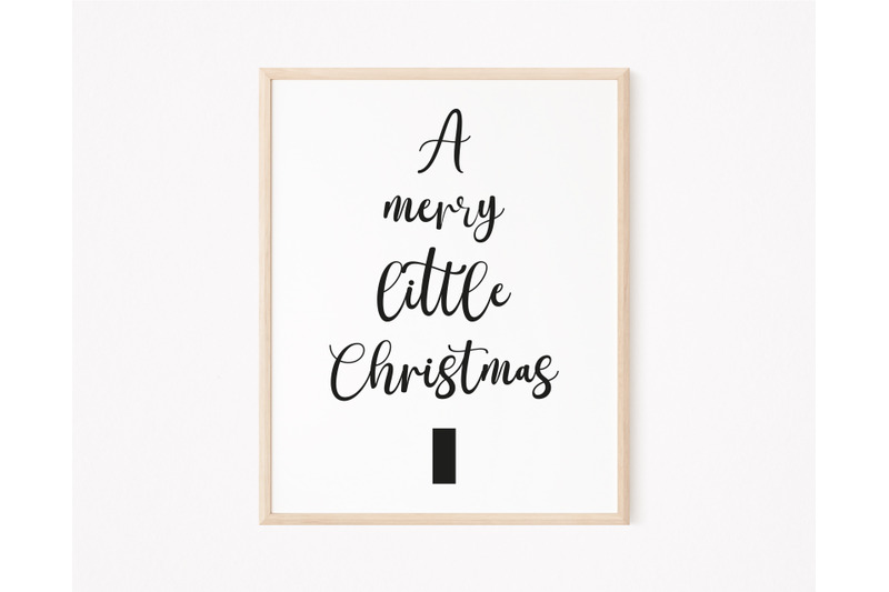 a-merry-little-christmas-wall-art-christmas-wall-decor-winter-poster