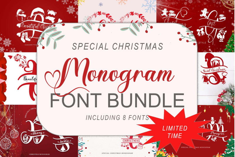 special-christmas-monogram-font-bundle