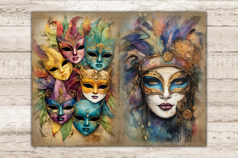 mardi-gras-junk-journal-pages-masquerade-ephemera