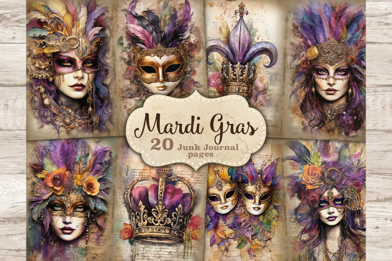 mardi-gras-junk-journal-pages-masquerade-ephemera