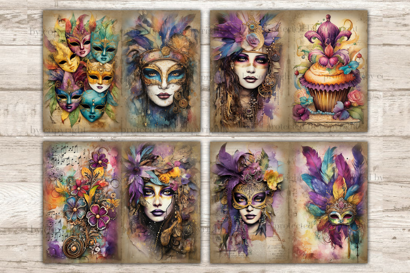 mardi-gras-junk-journal-pages-masquerade-ephemera