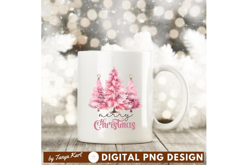 merry-christmas-png-pink-tree-design-for-sublimation