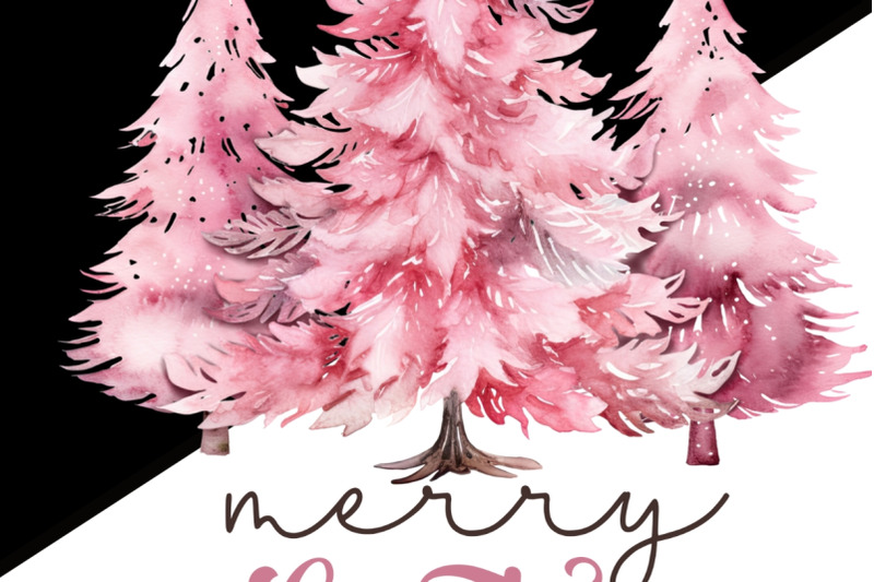 merry-christmas-png-pink-tree-design-for-sublimation