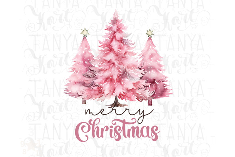 merry-christmas-png-pink-tree-design-for-sublimation