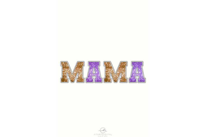 mama-faux-sequin-embroidered-letters