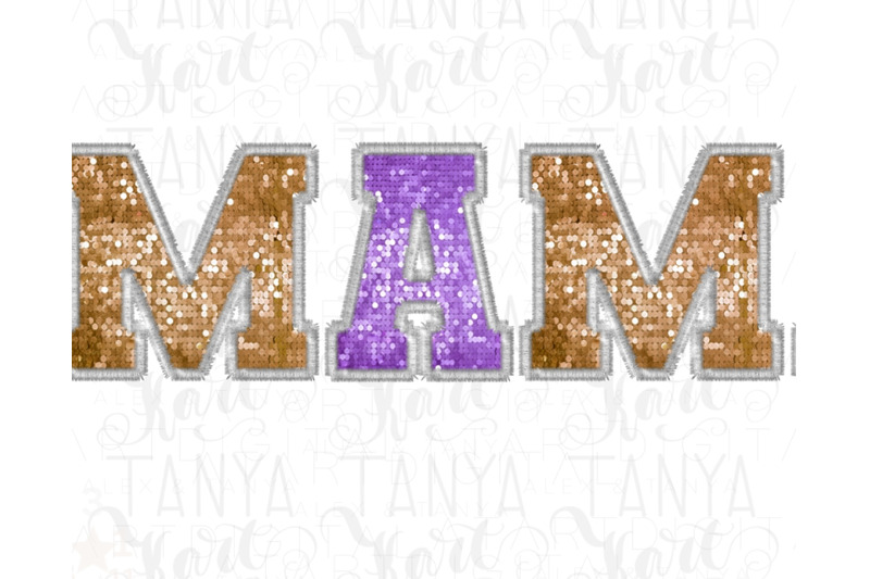 mama-faux-sequin-embroidered-letters