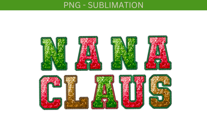 nana-claus-faux-sequin-for-sweatshirt-sublimation-design