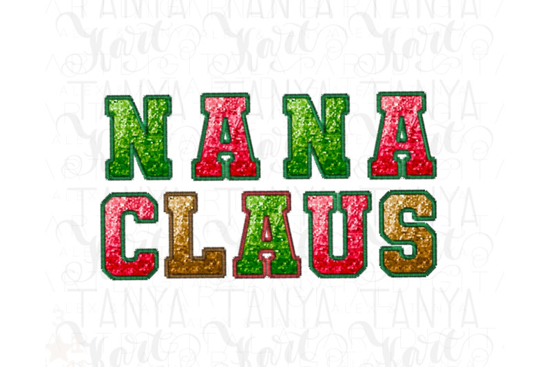 nana-claus-faux-sequin-for-sweatshirt-sublimation-design