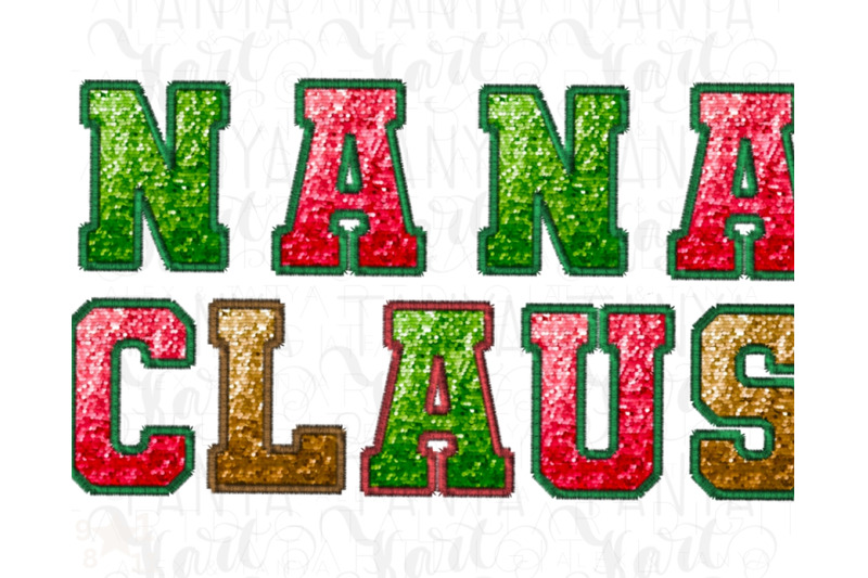 nana-claus-faux-sequin-for-sweatshirt-sublimation-design