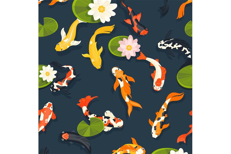 koi-fish-pattern-seamless-print-of-chinese-koi-fish-swimming-in-pond