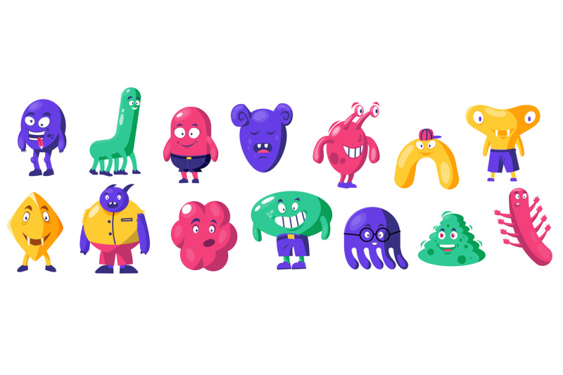 cute-abstract-monsters-doodle-funny-shapes-alien-characters-with-diff