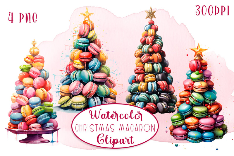 christmas-tree-macaroons-cookie-clipart-png