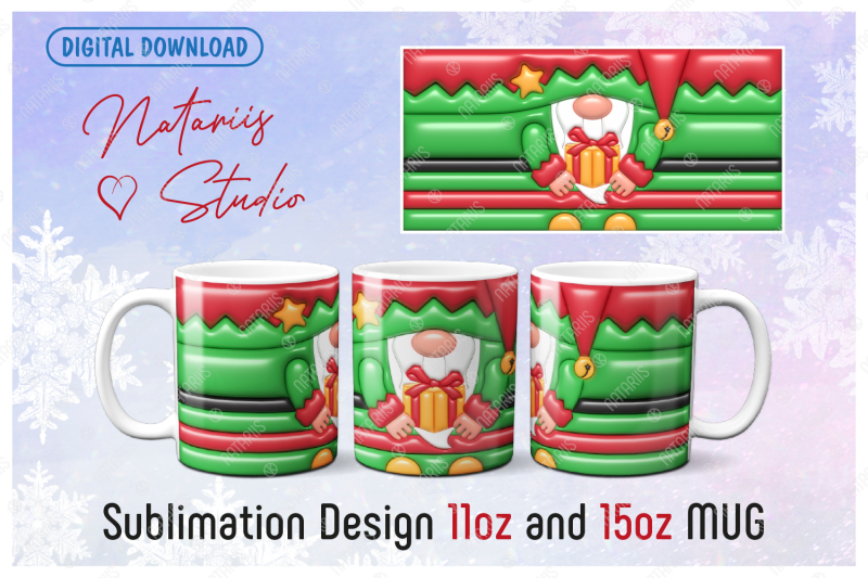 3d-inflated-puffy-christmas-elf-11oz-15oz-mug