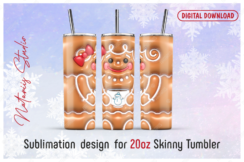 3d-inflated-puff-christmas-gingerbread-20oz-skinny-tumbler