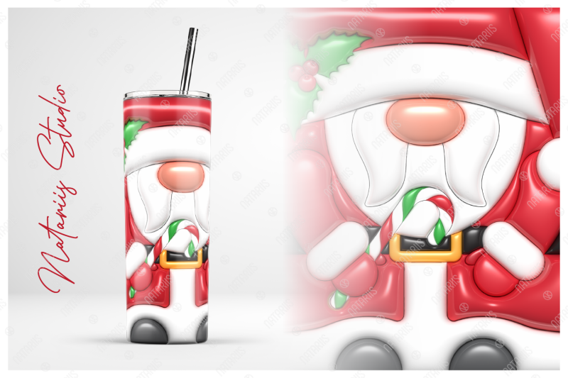 3d-inflated-puff-christmas-santa-claus-20oz-skinny-tumbler