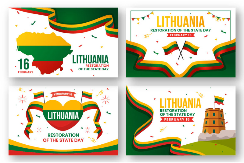 16-lithuania-restoration-of-the-state-day-illustration