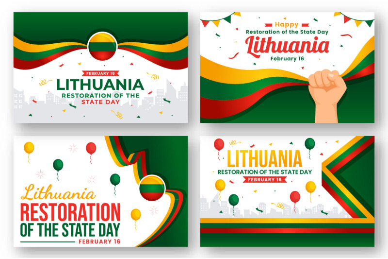 16-lithuania-restoration-of-the-state-day-illustration