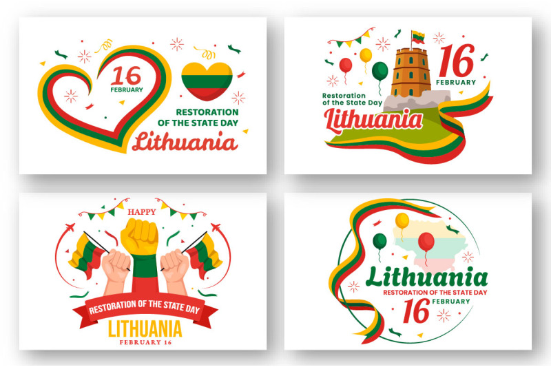 16-lithuania-restoration-of-the-state-day-illustration