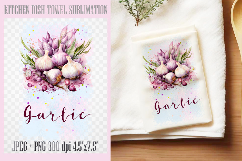 garlic-3-kitchen-dish-towel-sublimation-png