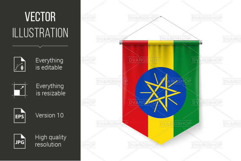 pennant-flag-icon-of-ethiopia