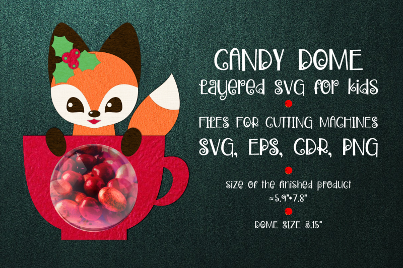 fox-in-a-cup-candy-dome-christmas-ornament-paper-craft-template