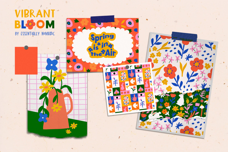 vibrant-bloom-spring-floral-clipart-amp-pattern