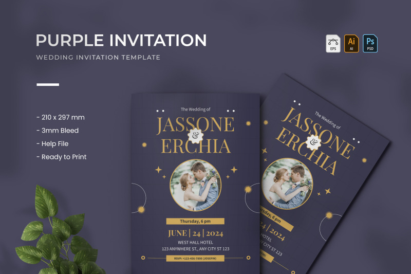 purple-wedding-invitation
