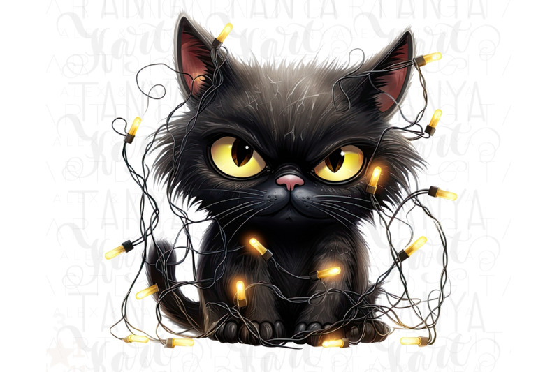 grumpy-cat-with-christmas-lights-black-cat-sublimation-design