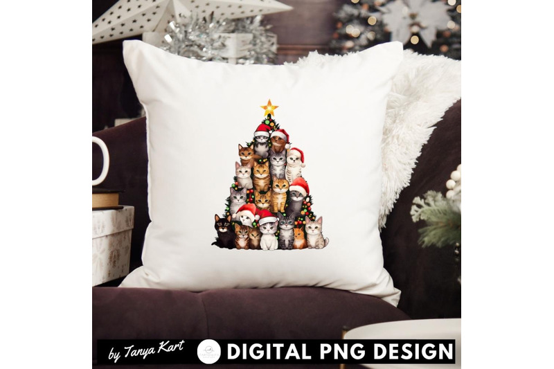 cat-christmas-tree-for-stickers-sublimation-design-merry-christmas