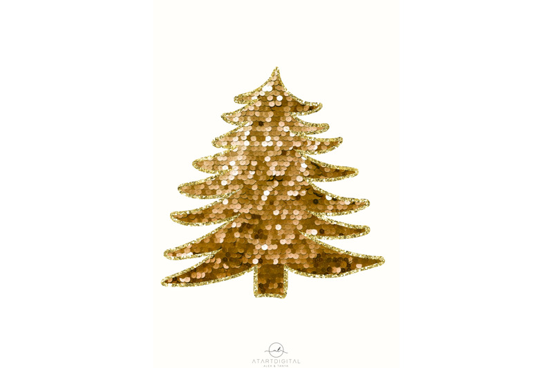 gold-sequin-christmas-tree-design-for-sweatshirts-and-t-shirts