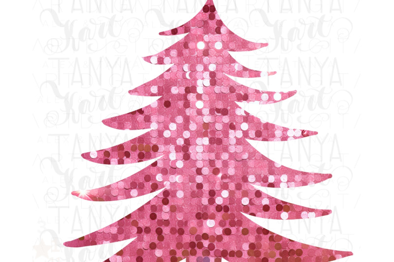 merry-christmas-sequin-png-for-shirt-pink-christmas-tree-design
